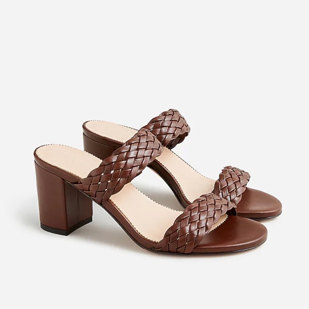 Brand New JCREW braided strap Italian leather